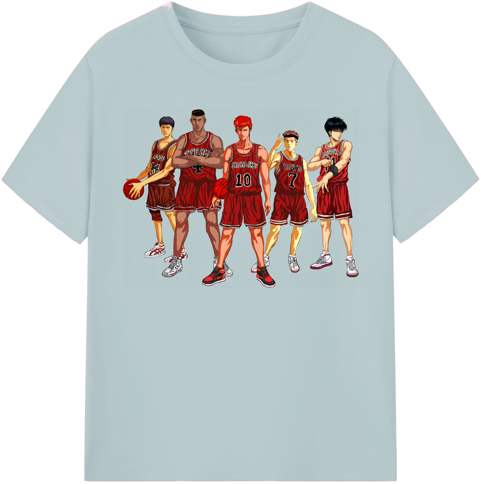 SLAM DUNK／スラムダンク 綿100％半袖Tシャツ（フロントプリント）